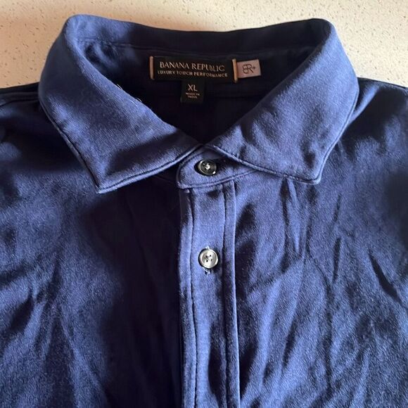 Banana Republic Luxury Touch Performance Short Sleeve Button Up Mens XL short - Picture 1 of 8